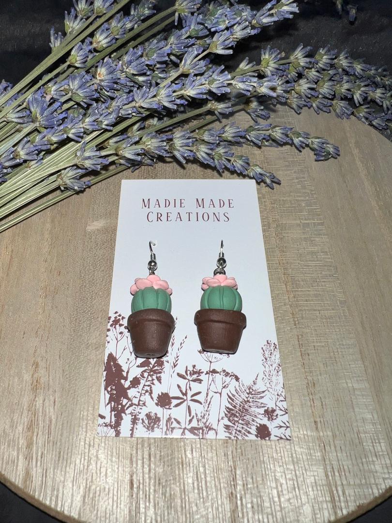 Cactus dangle earrings