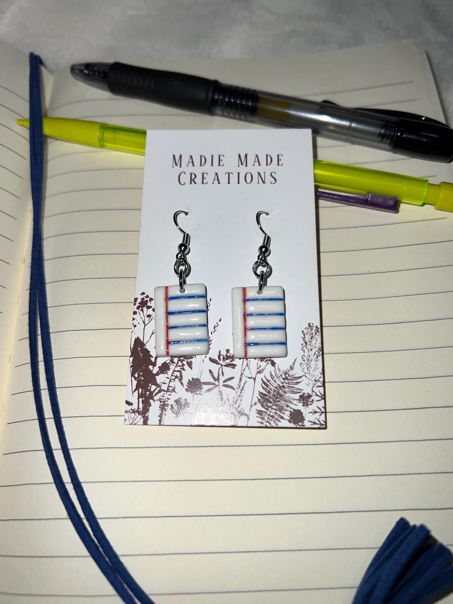 Paper dangle earrings