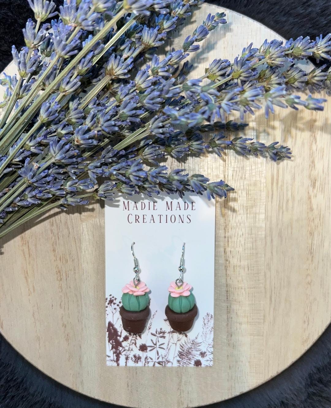 Cactus dangle earrings