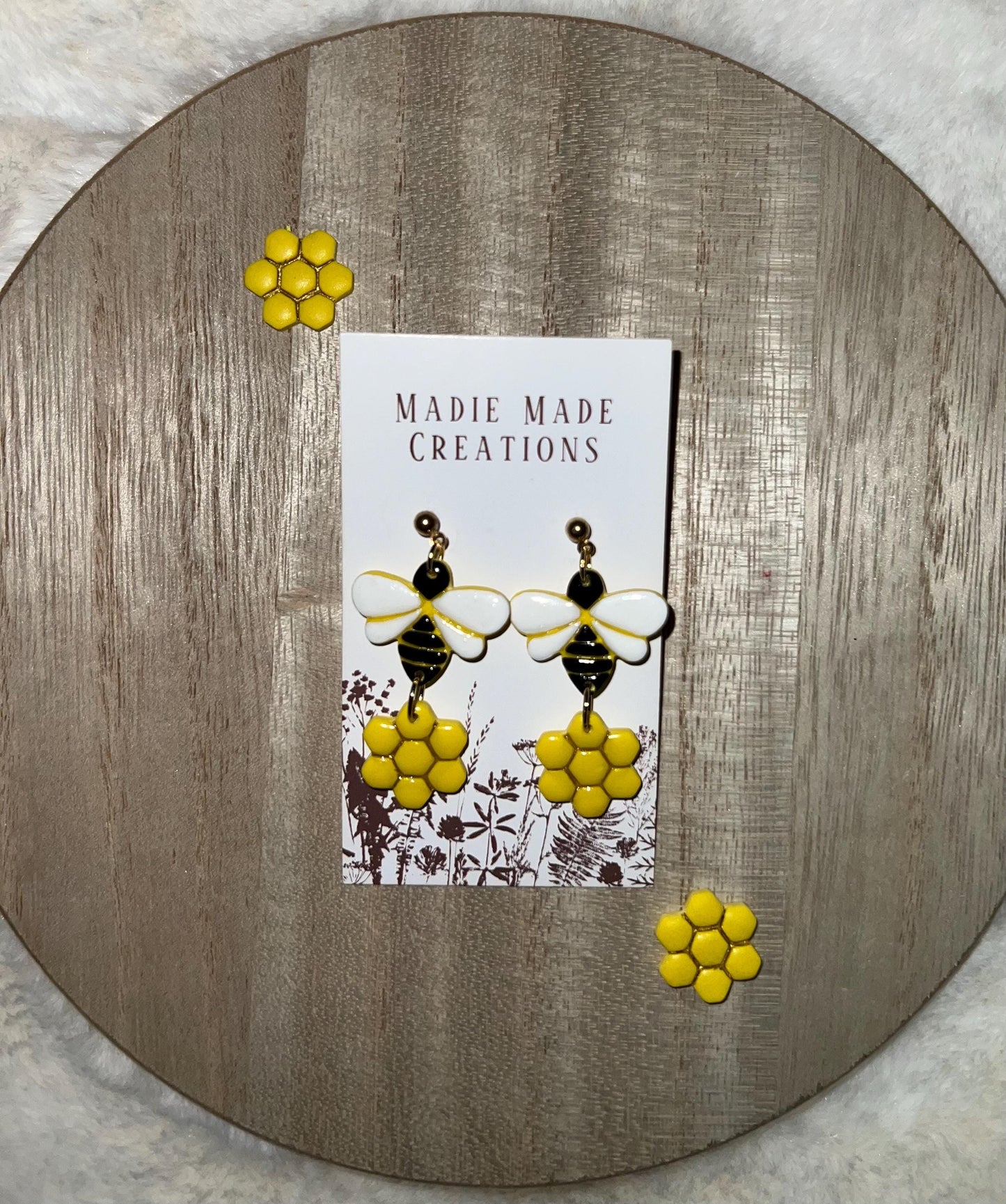 Bee stud earrings