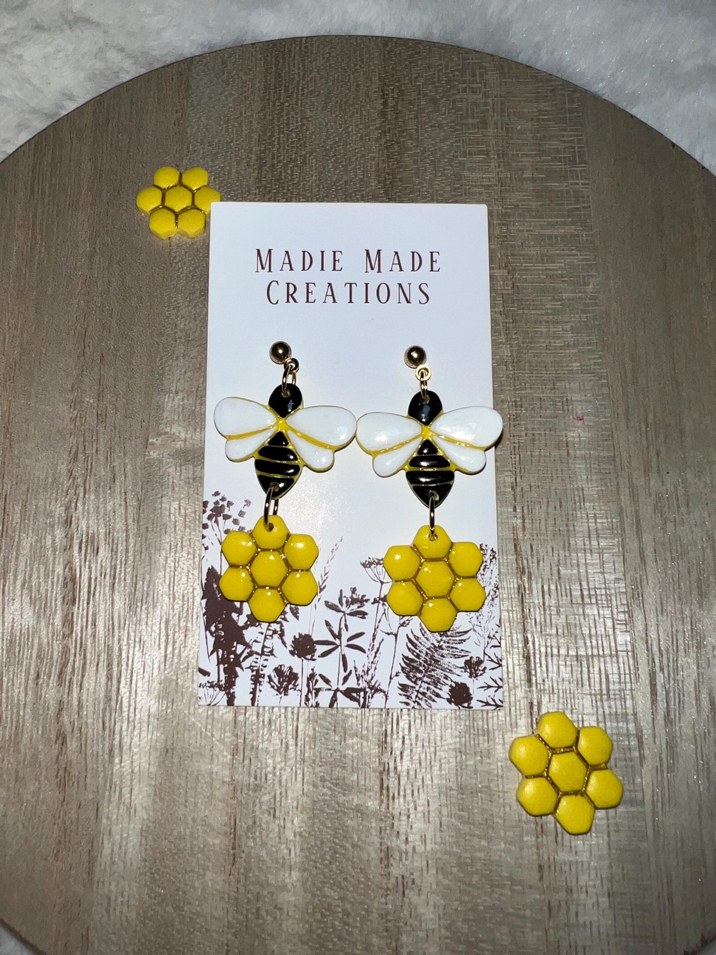 Bee stud earrings