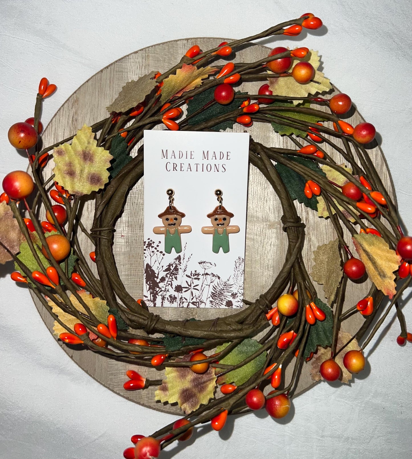 Scarecrow dangle earrings