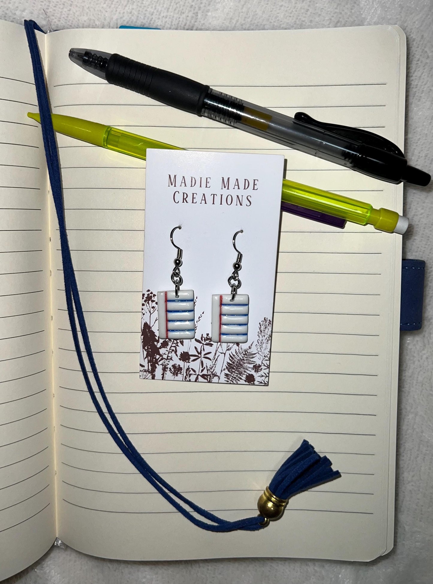 Paper dangle earrings