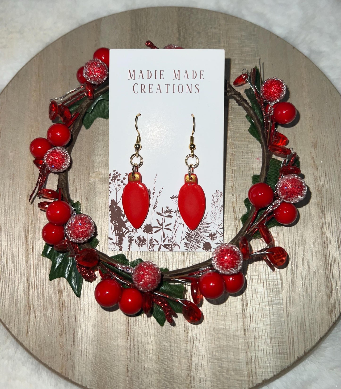 Christmas Light dangle earrings