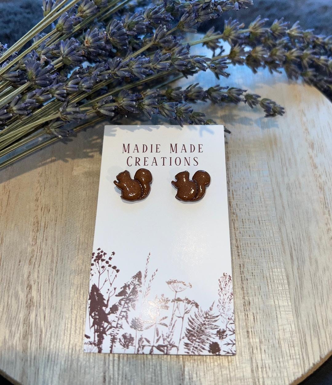 Squirrel stud earrings