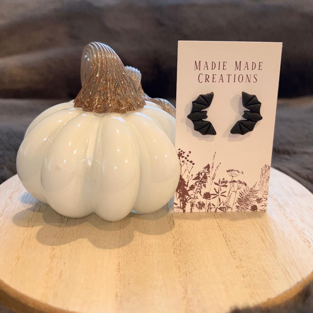 Bat stud earrings