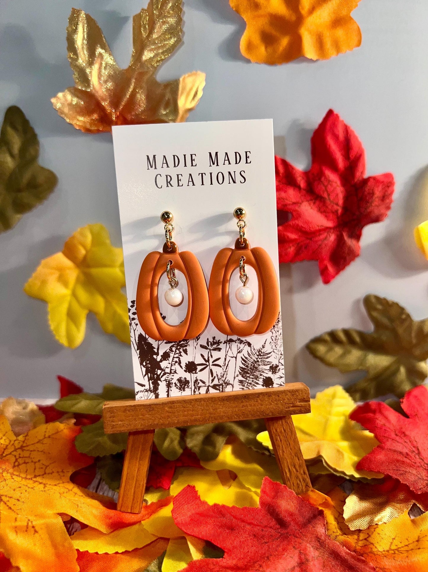 Boo-tiful Pumpkin Studs