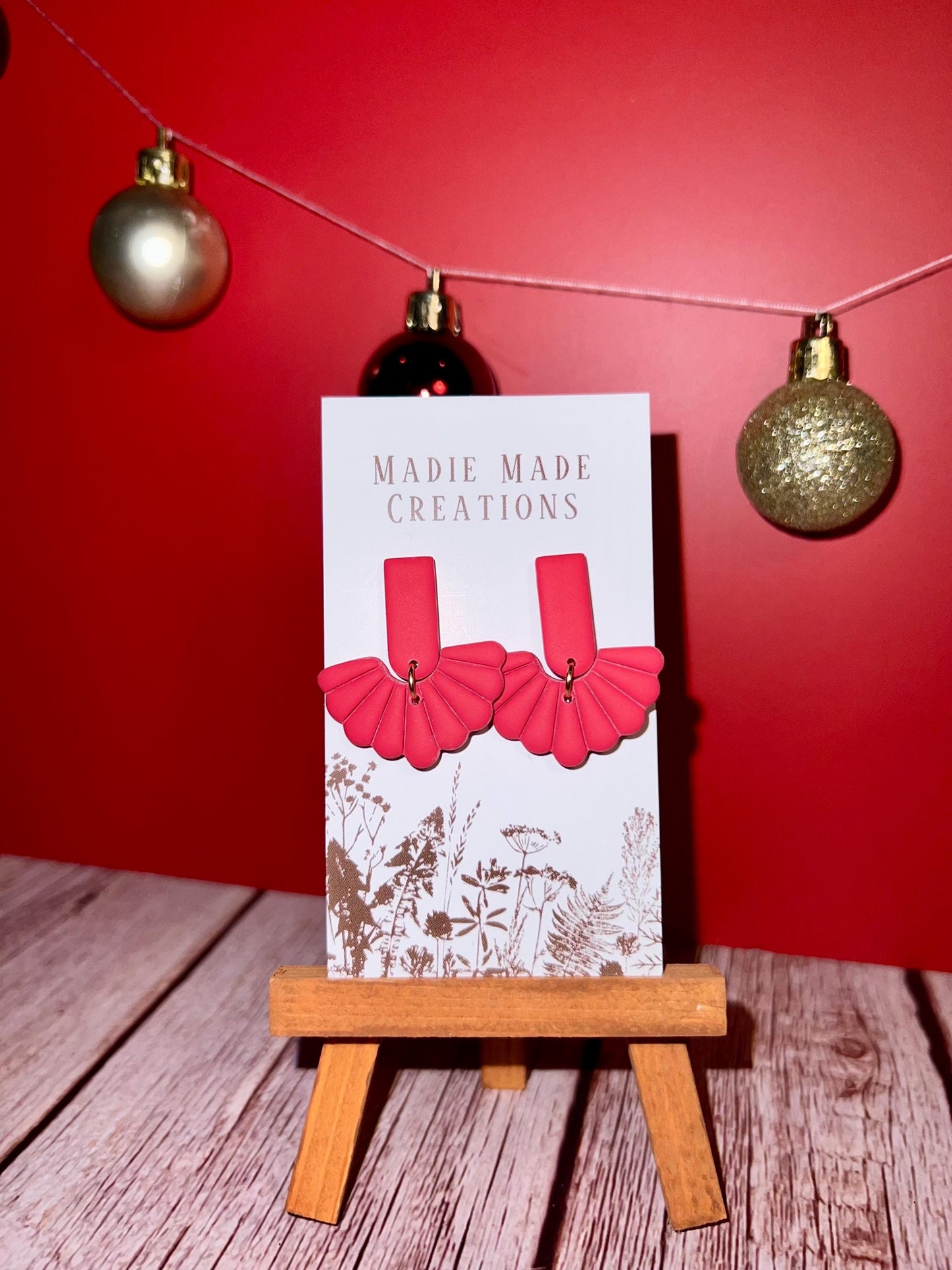 Boho Draped Red Studs