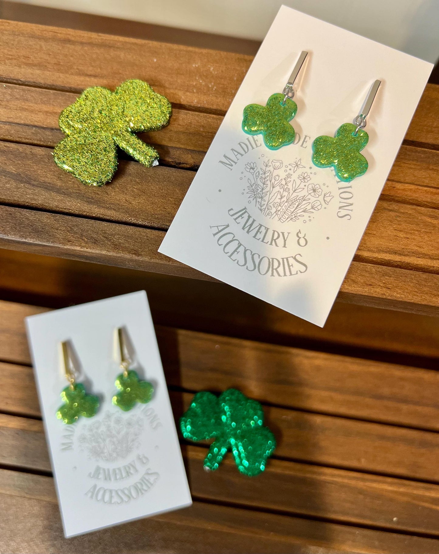 Shamrock drop studs