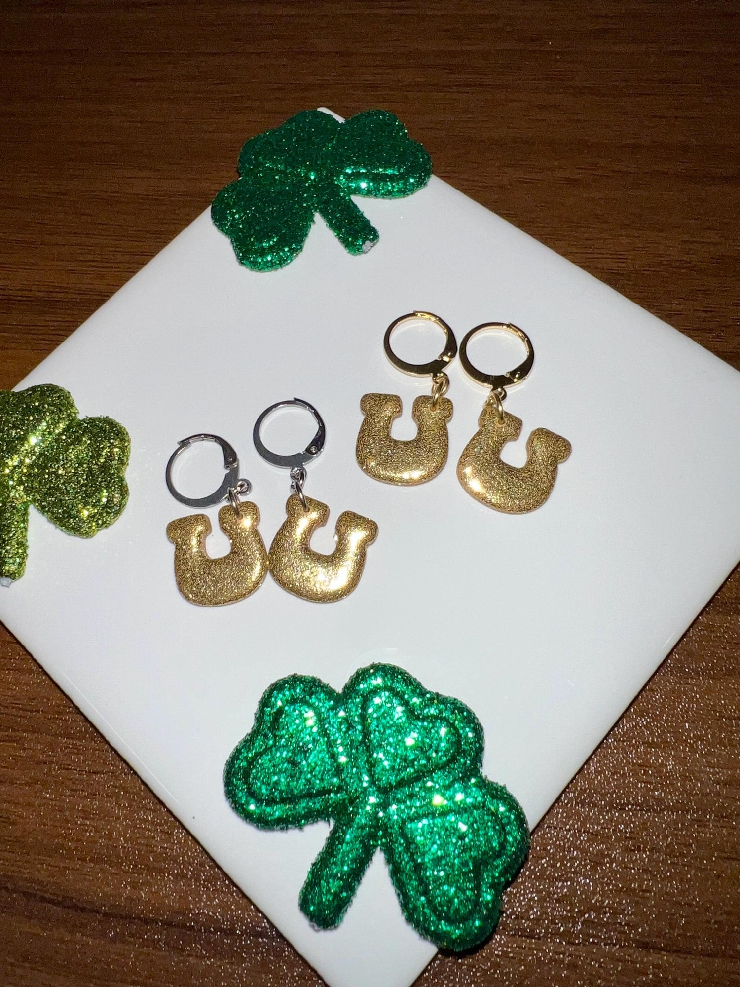 St Patricks Day earrings