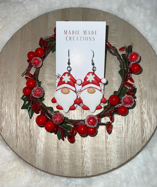 Christmas Gnome dangle earrings