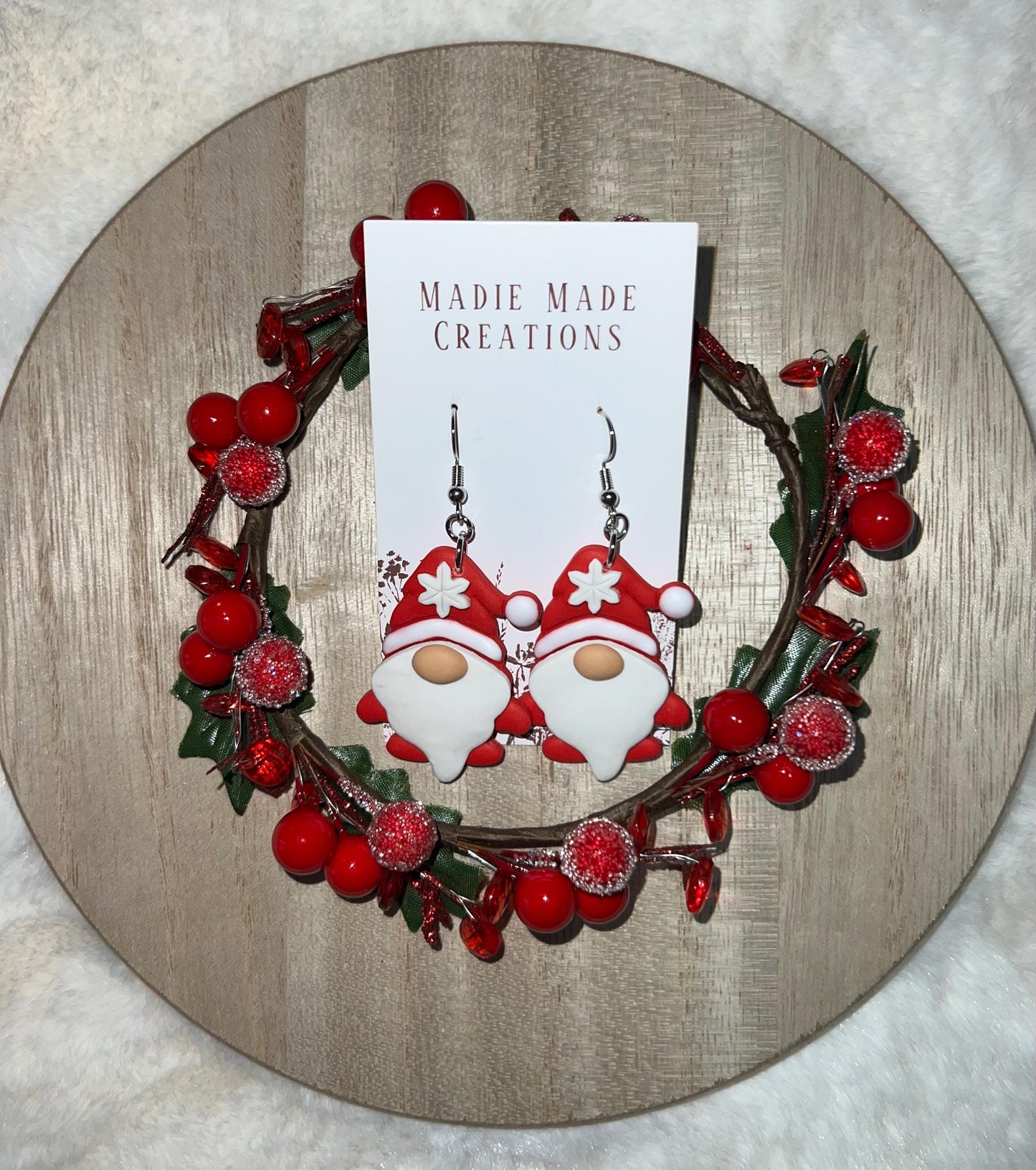 Christmas Gnome dangle earrings