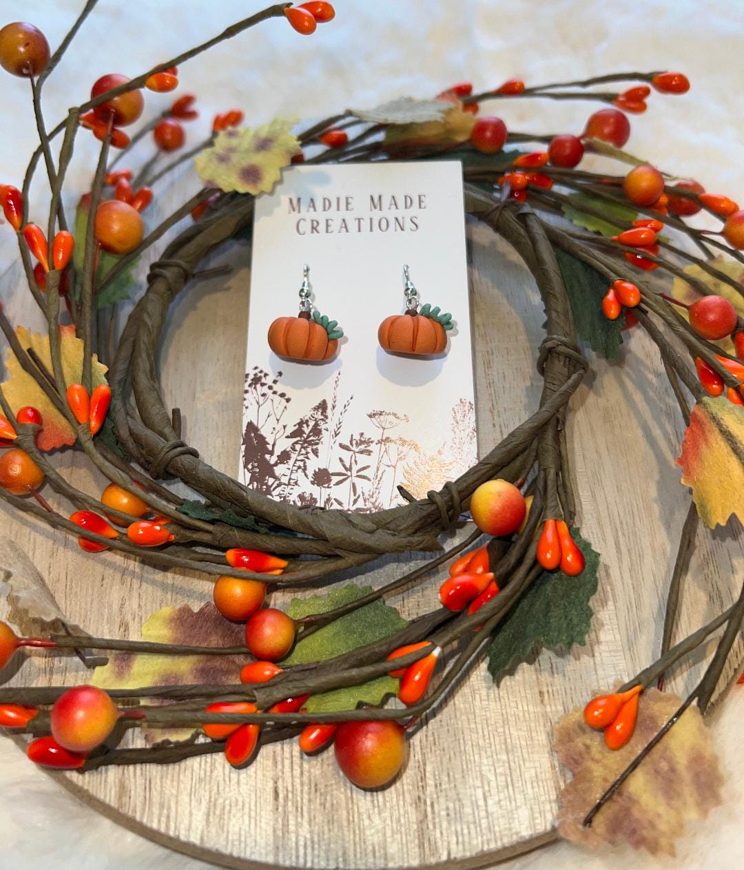 Pumpkin dangle earrings