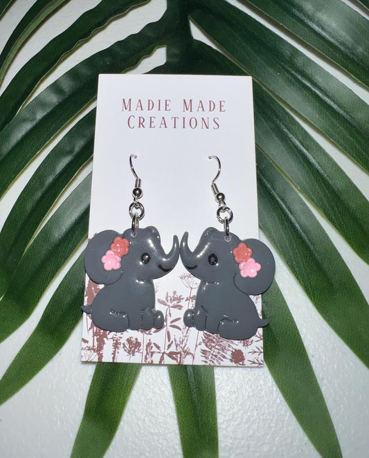 Elephant dangle earrings