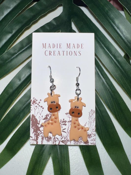 Girrafe dangle earrings