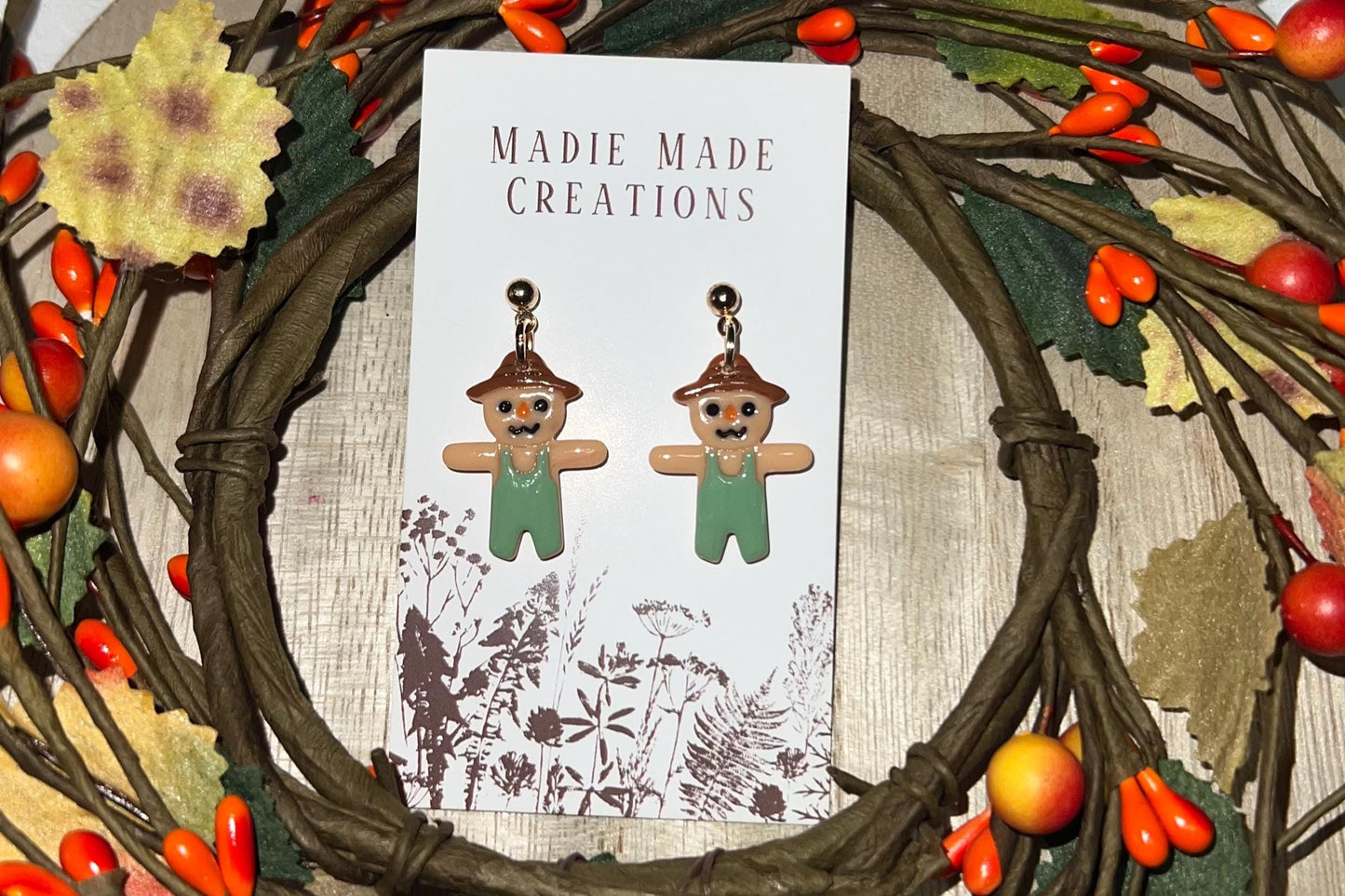 Scarecrow dangle earrings