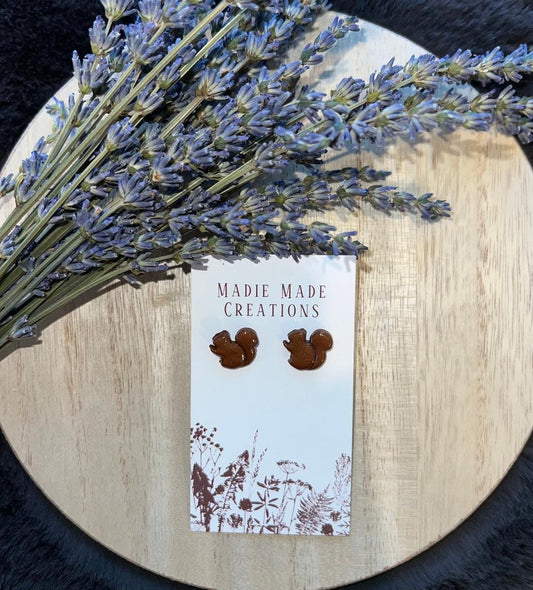 Squirrel stud earrings