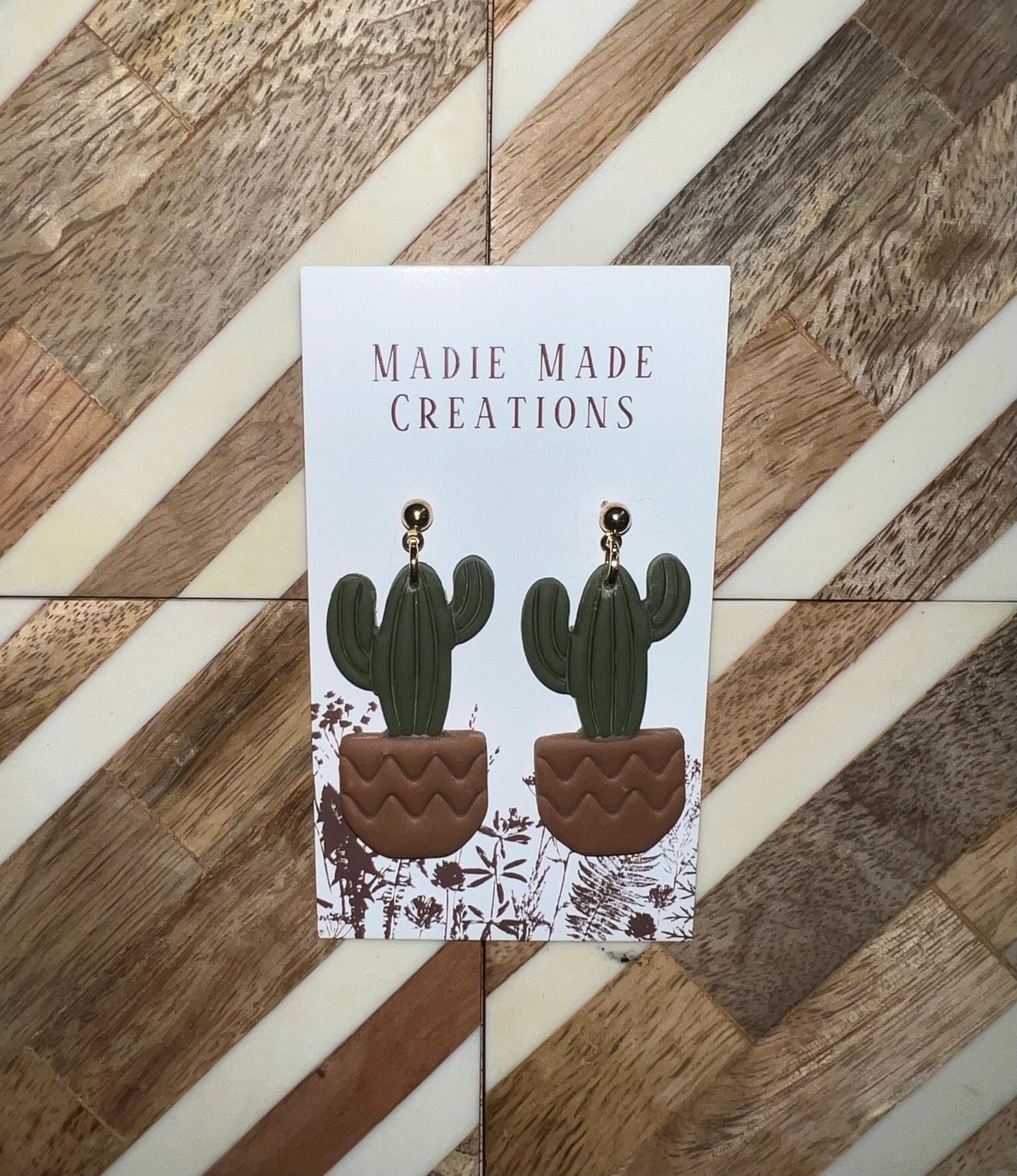 Cactus #1 stud earrings