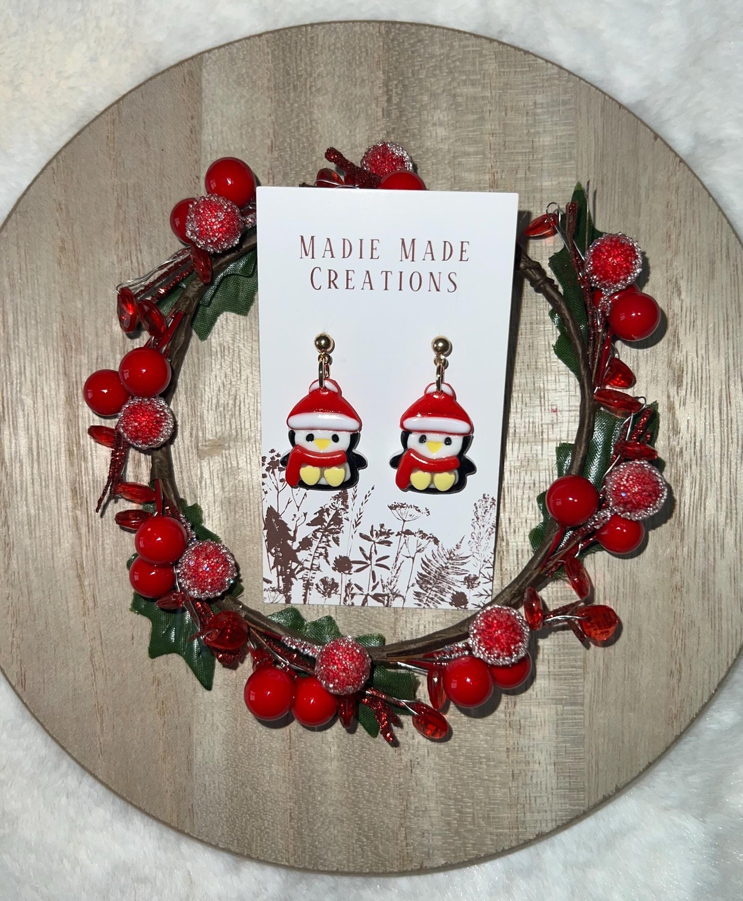 Christmas Penguin studs