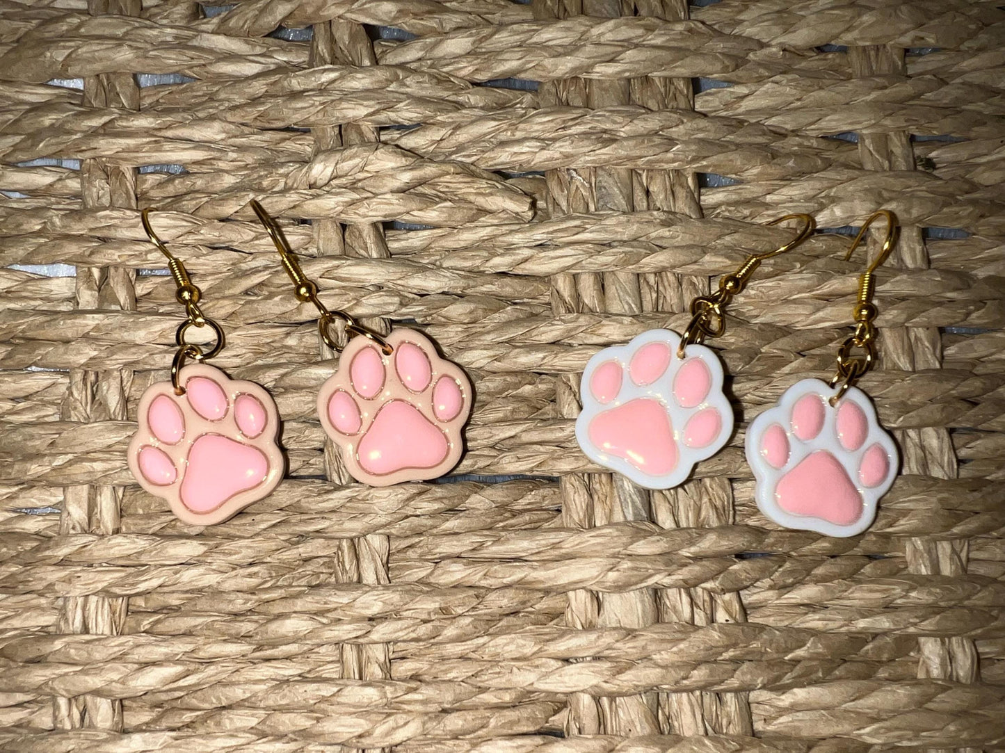 Paw print dangles