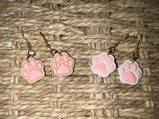 Paw print dangles