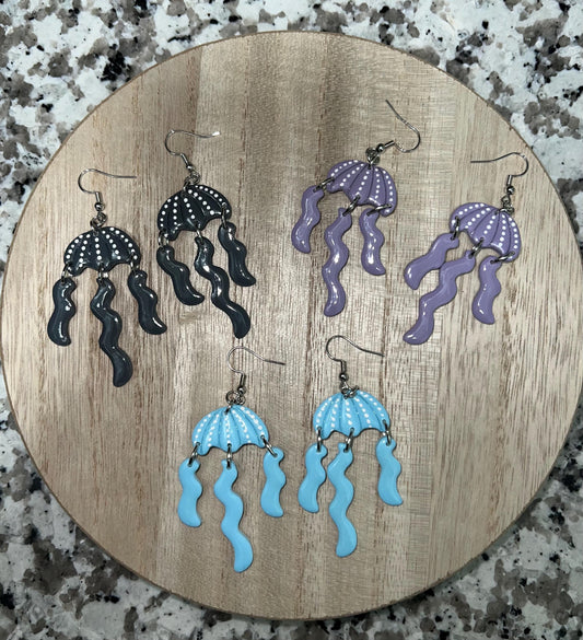Jellyfish dangle earrings