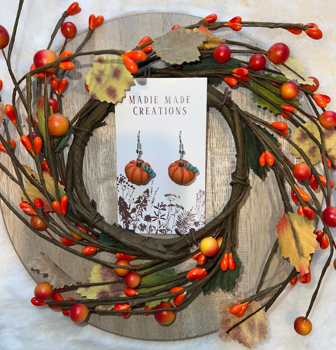 Pumpkin dangle earrings