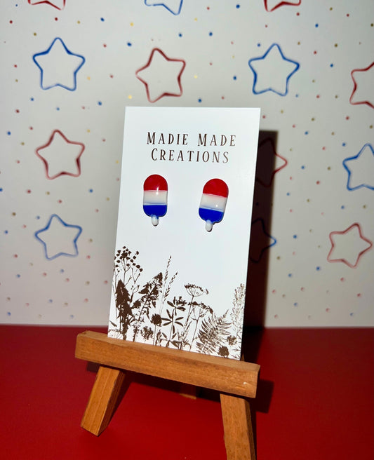 Red White & Blue Popsicle Studs