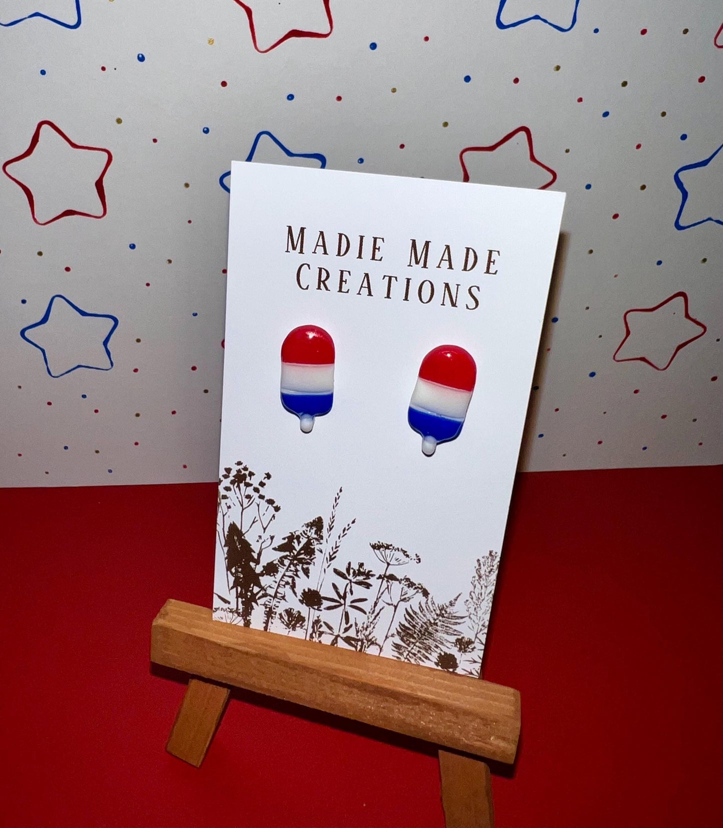 Red White & Blue Popsicle Studs