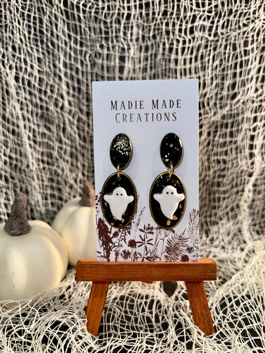 Golden Ghost studded dangle