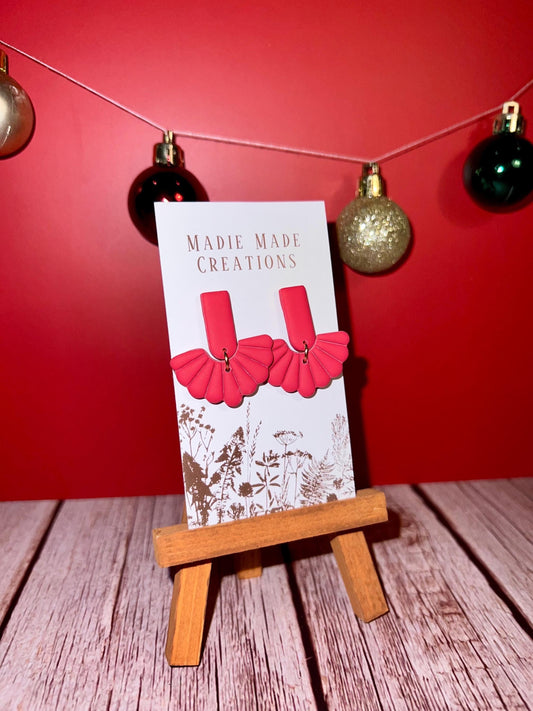 Boho Draped Red Studs