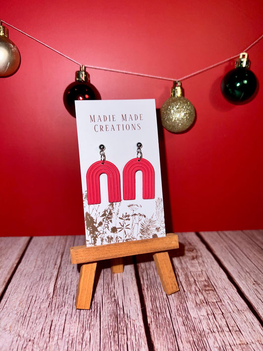 Boho Red Rainbow Studs