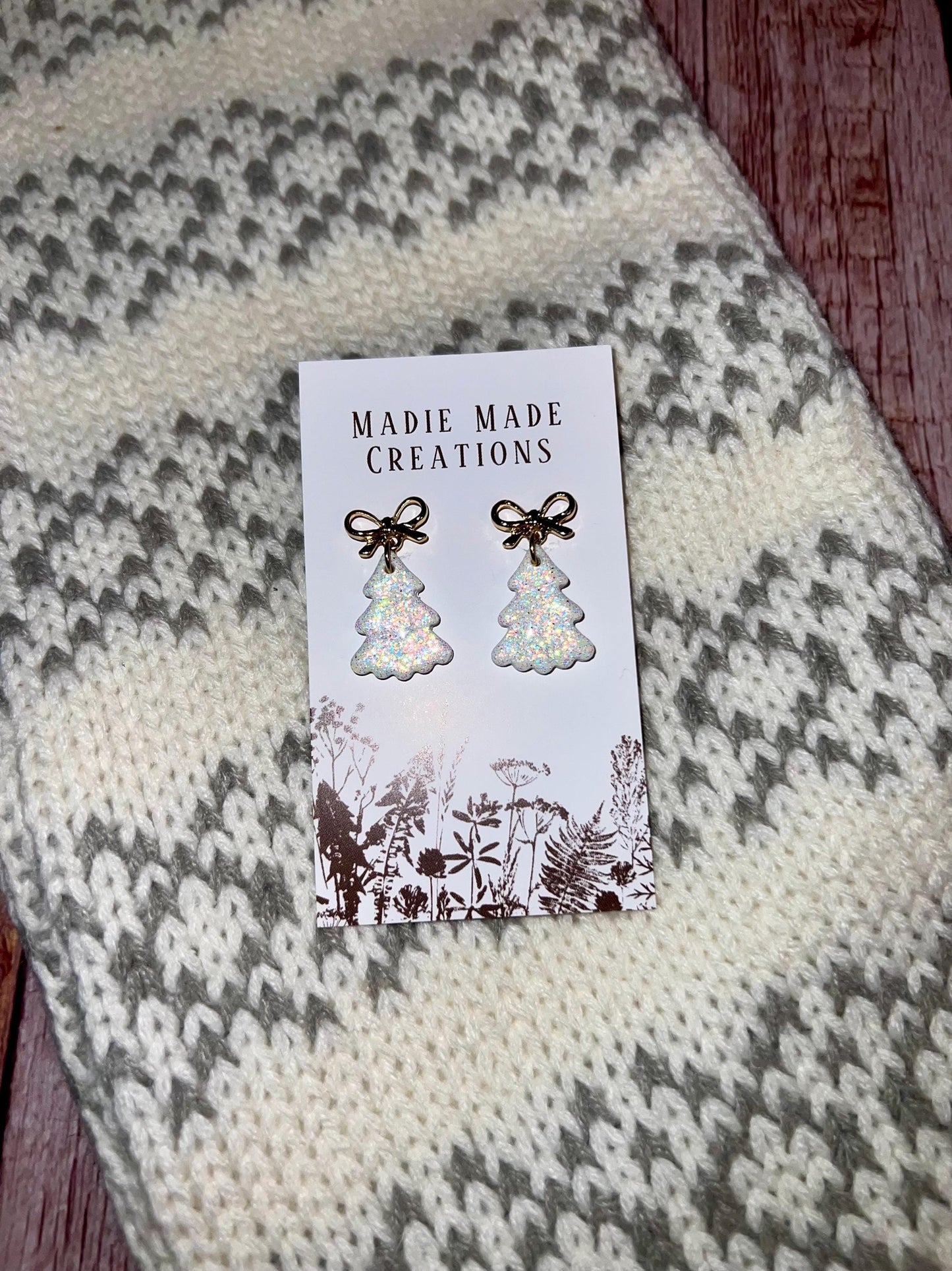 Glitter Tree studs
