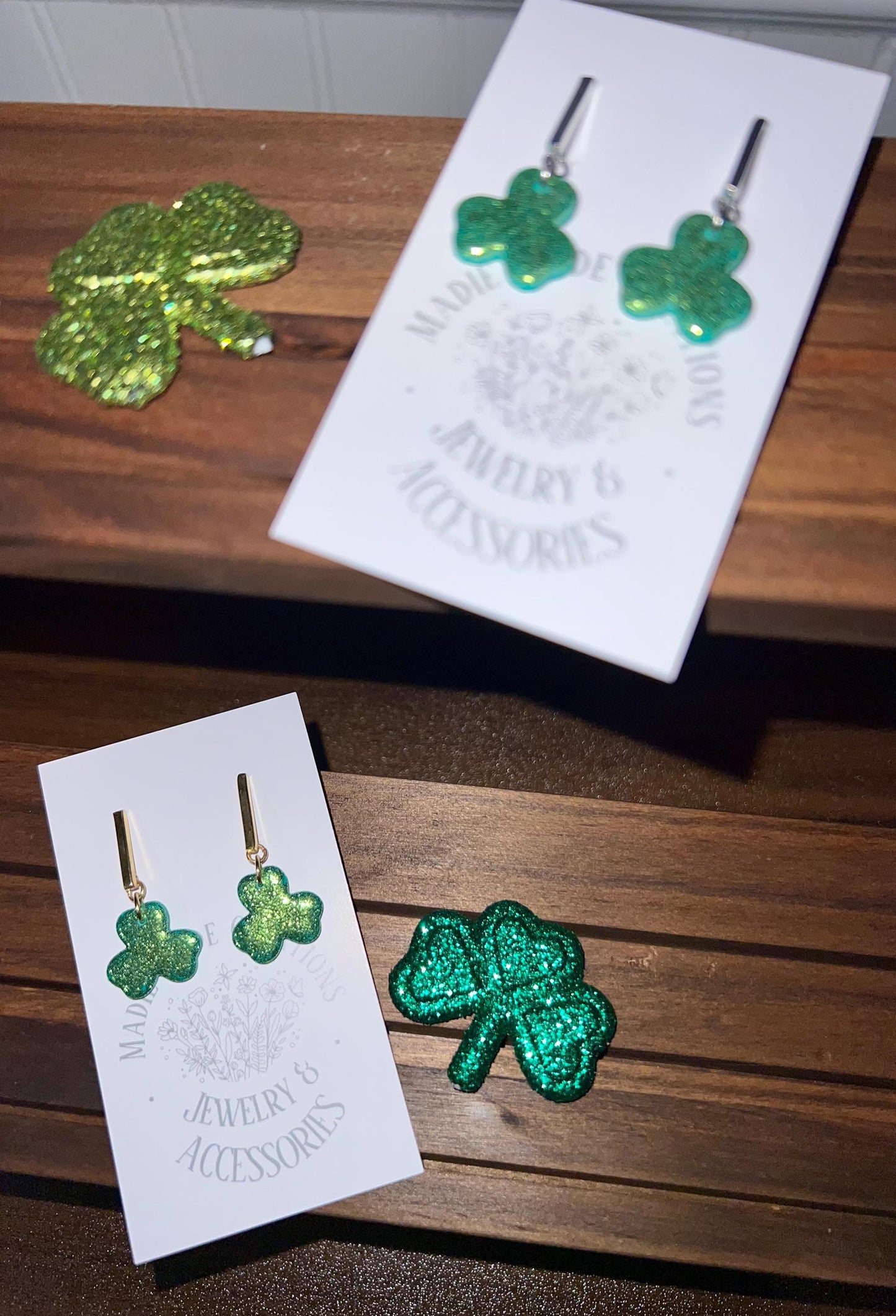Shamrock drop studs